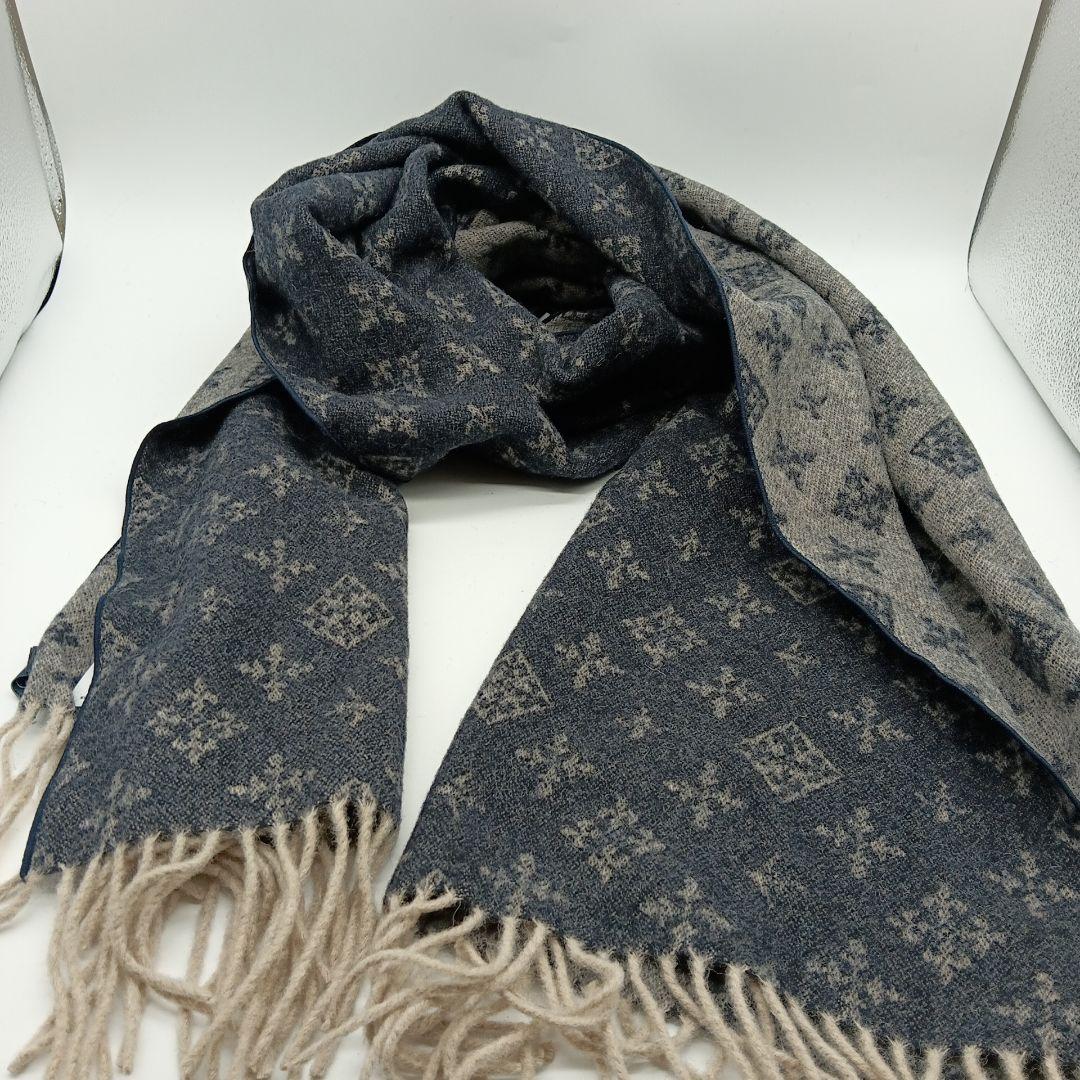 7-20 russet ベージュストール フリンジ付き