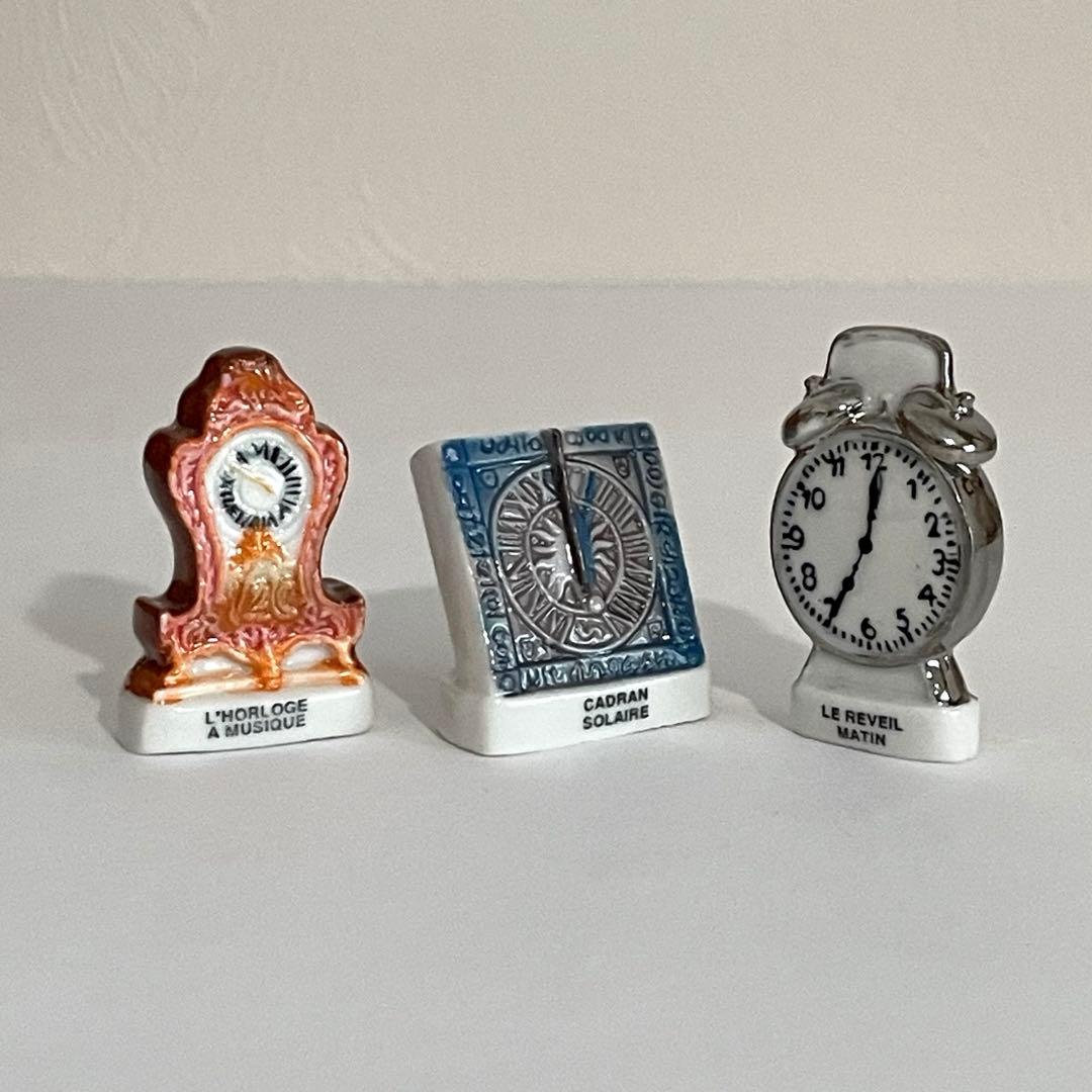 時の熟練者　フェーブ　ヴィンテージ　フェーヴ　フランス　時計　陶器　ミニチュア