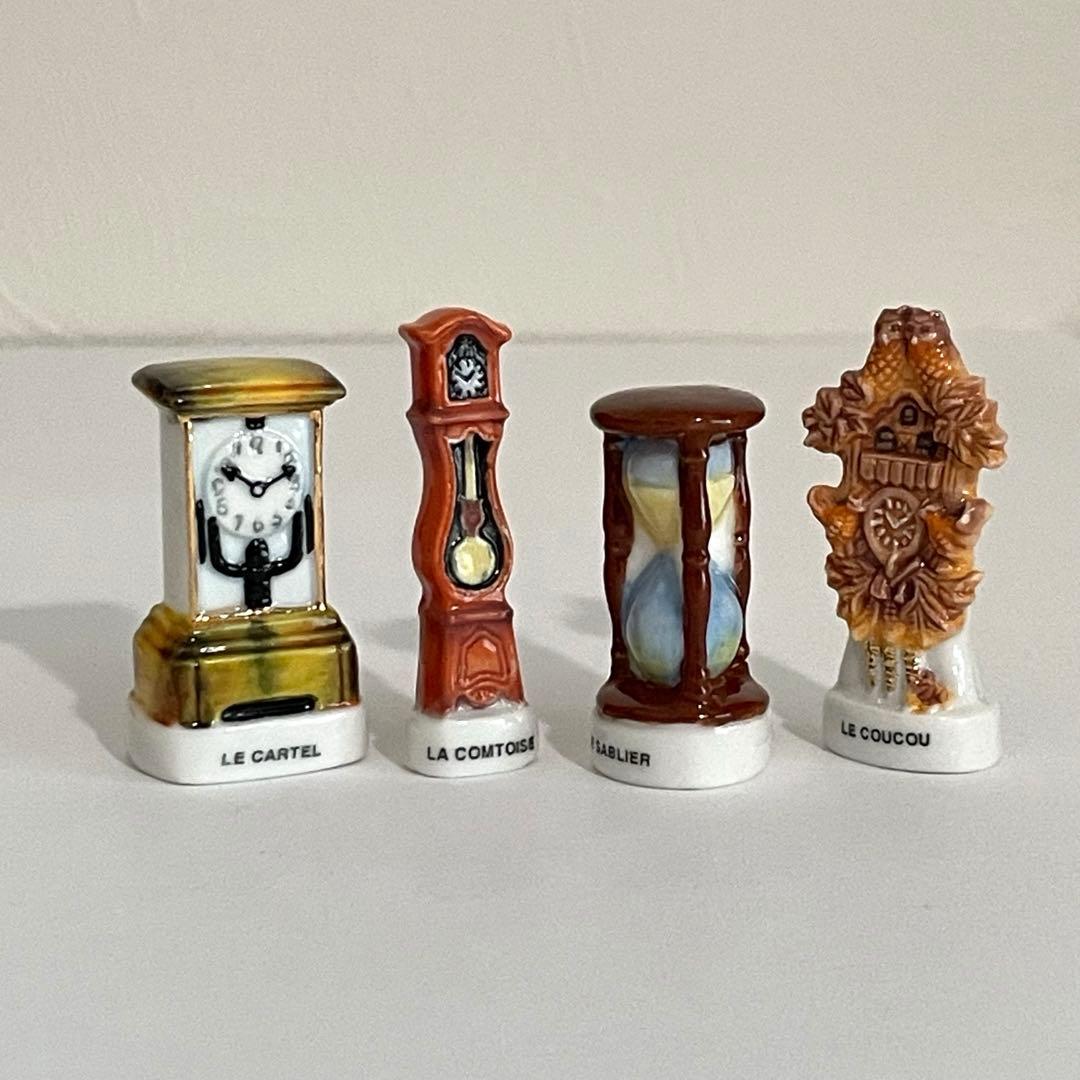 時の熟練者　フェーブ　ヴィンテージ　フェーヴ　フランス　時計　陶器　ミニチュア