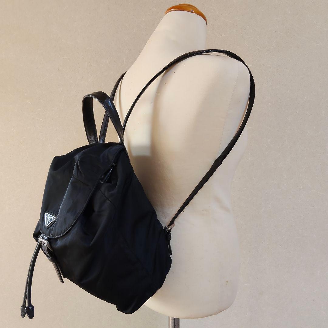 R*E様 ◆◇改造品◆ PRADA バックパック 黒 リュック 三角ロゴ テスー