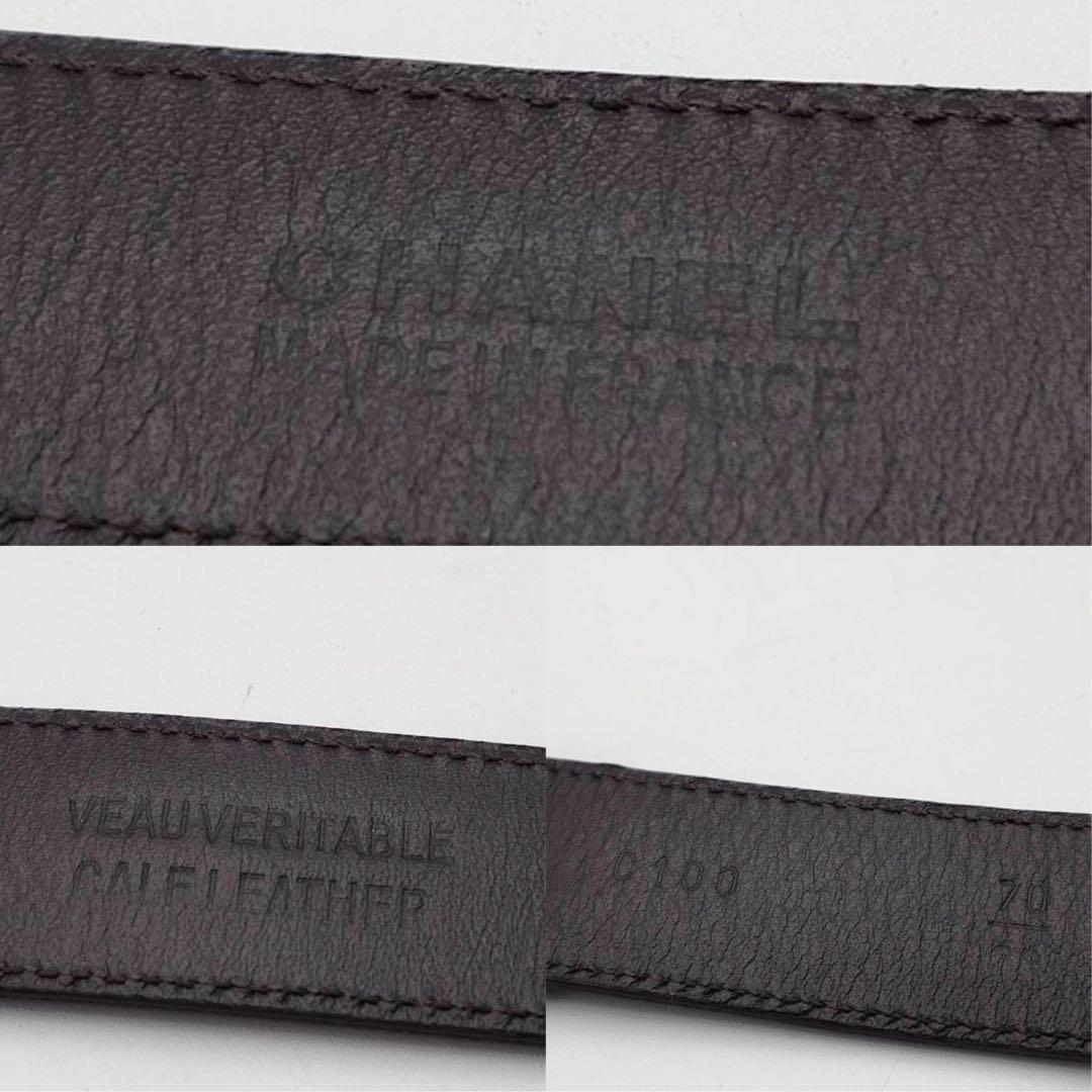 CHANEL ココマーク　ベルト　ブラウン　レザー　ゴールド　レディース　付属品