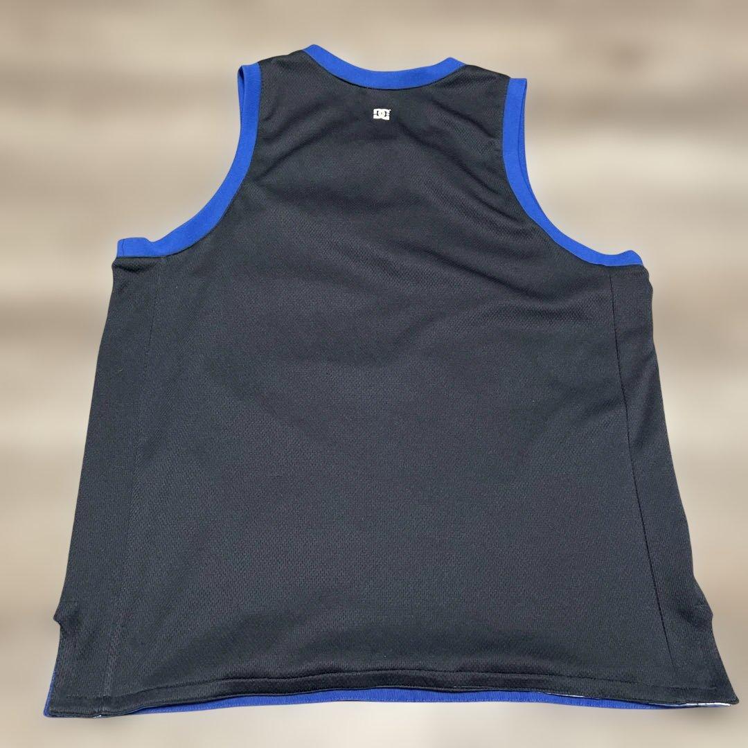 DC SHOE CO ブランドロゴ刺繍 プリント リバーシブル バスケシャツ