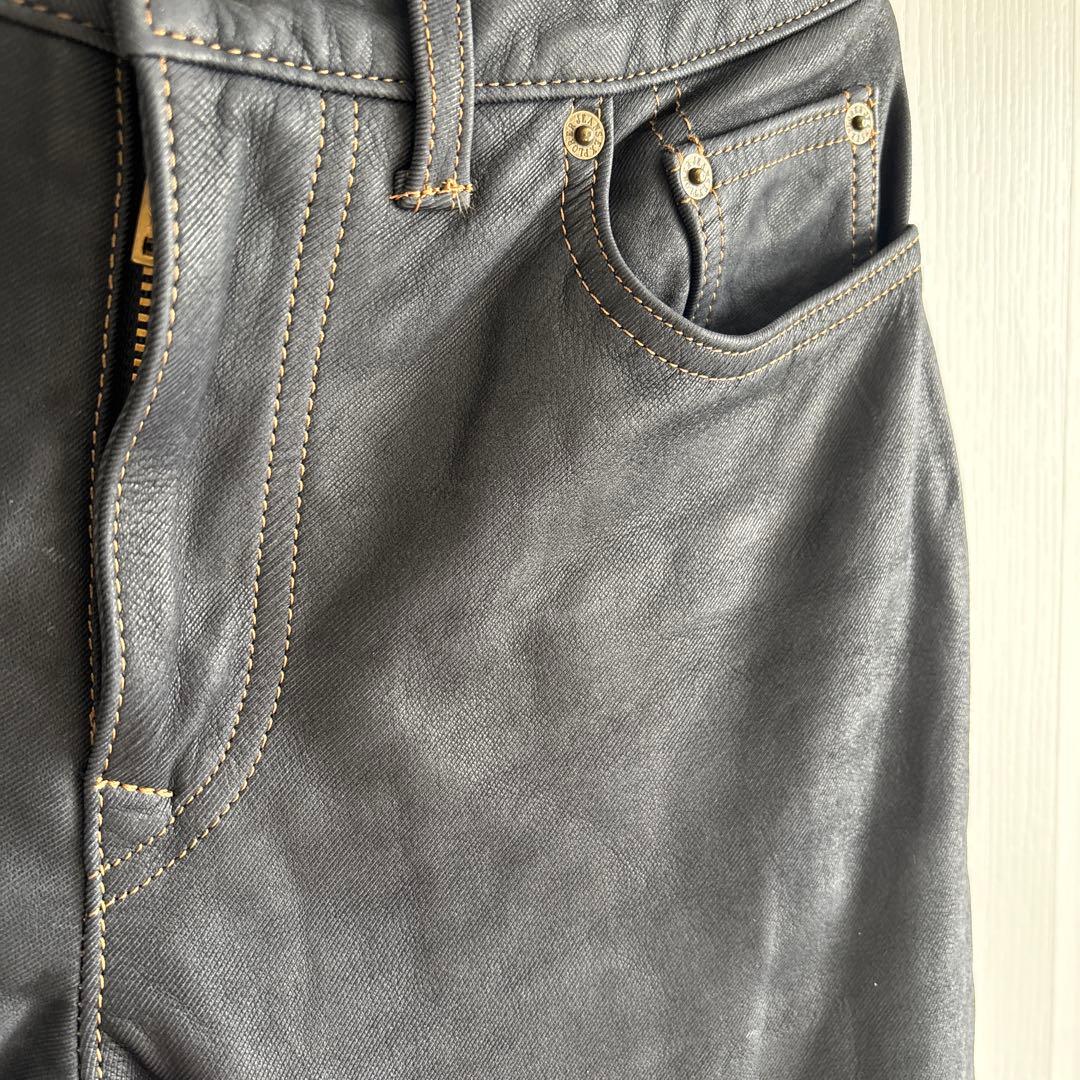 クシタニ　牛革パンツ　ウォッシャブル