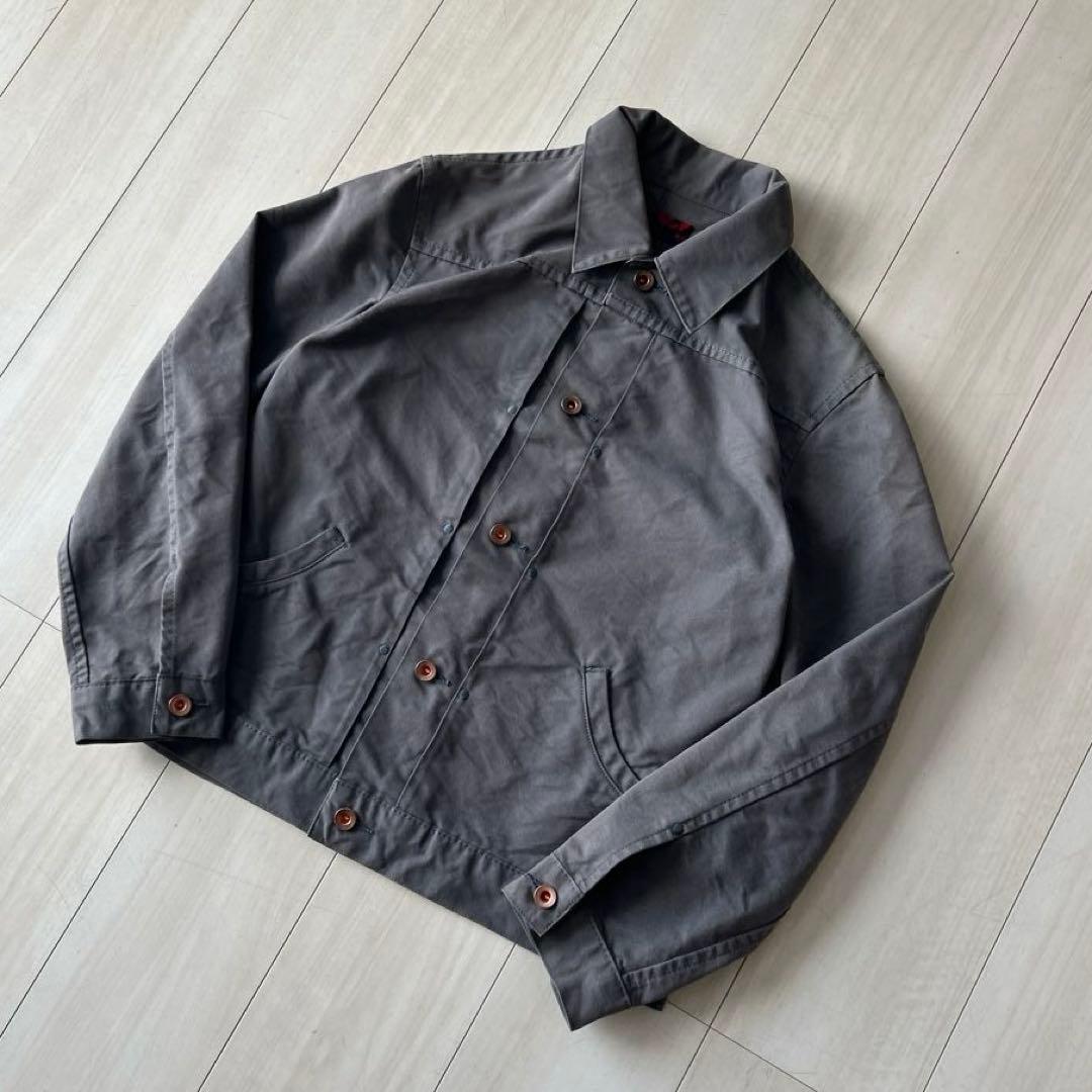 BRU NA BOINNE コットンGジャン グレー 日本製　 アメカジ　M