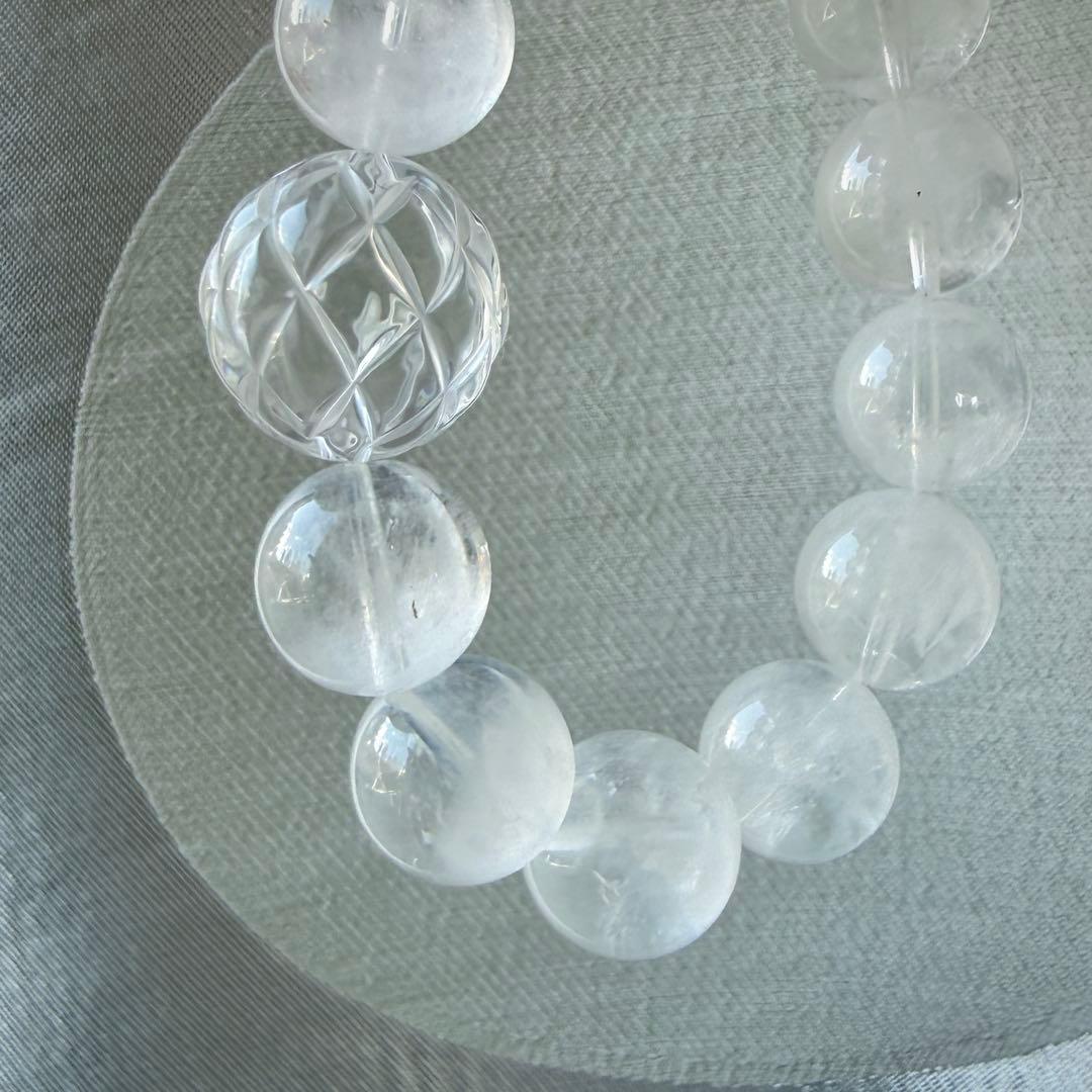 MARUMIさま専用♡水晶ともふもふエンジェルラダーのブレスレット