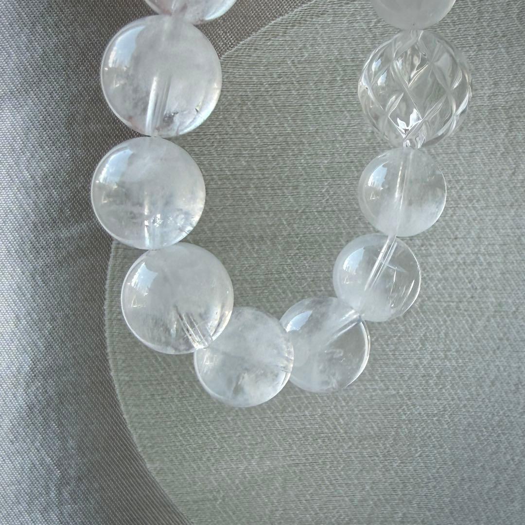 MARUMIさま専用♡水晶ともふもふエンジェルラダーのブレスレット