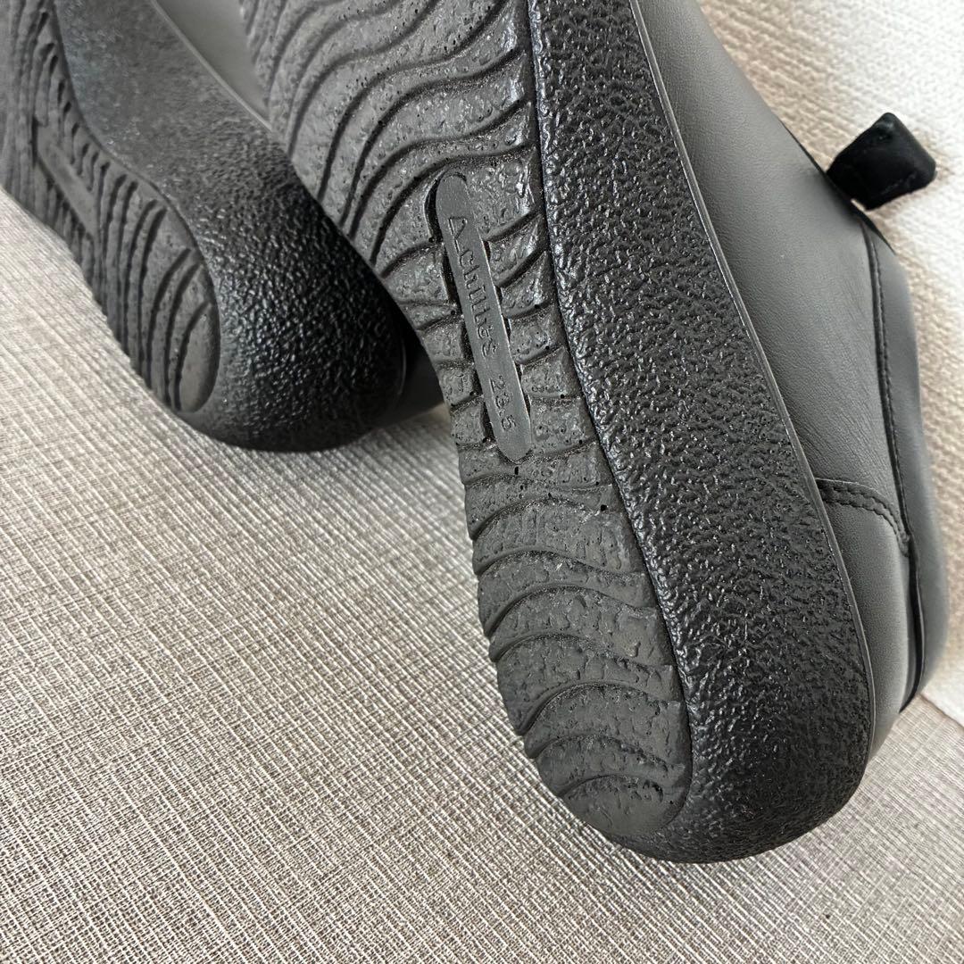 極美品 アキレスソルボ スムースレザー スニーカー 黒 ウォーキングシューズ