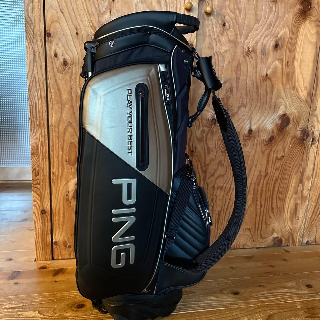 PING スタンドキャディバッグ 防水カバー付き