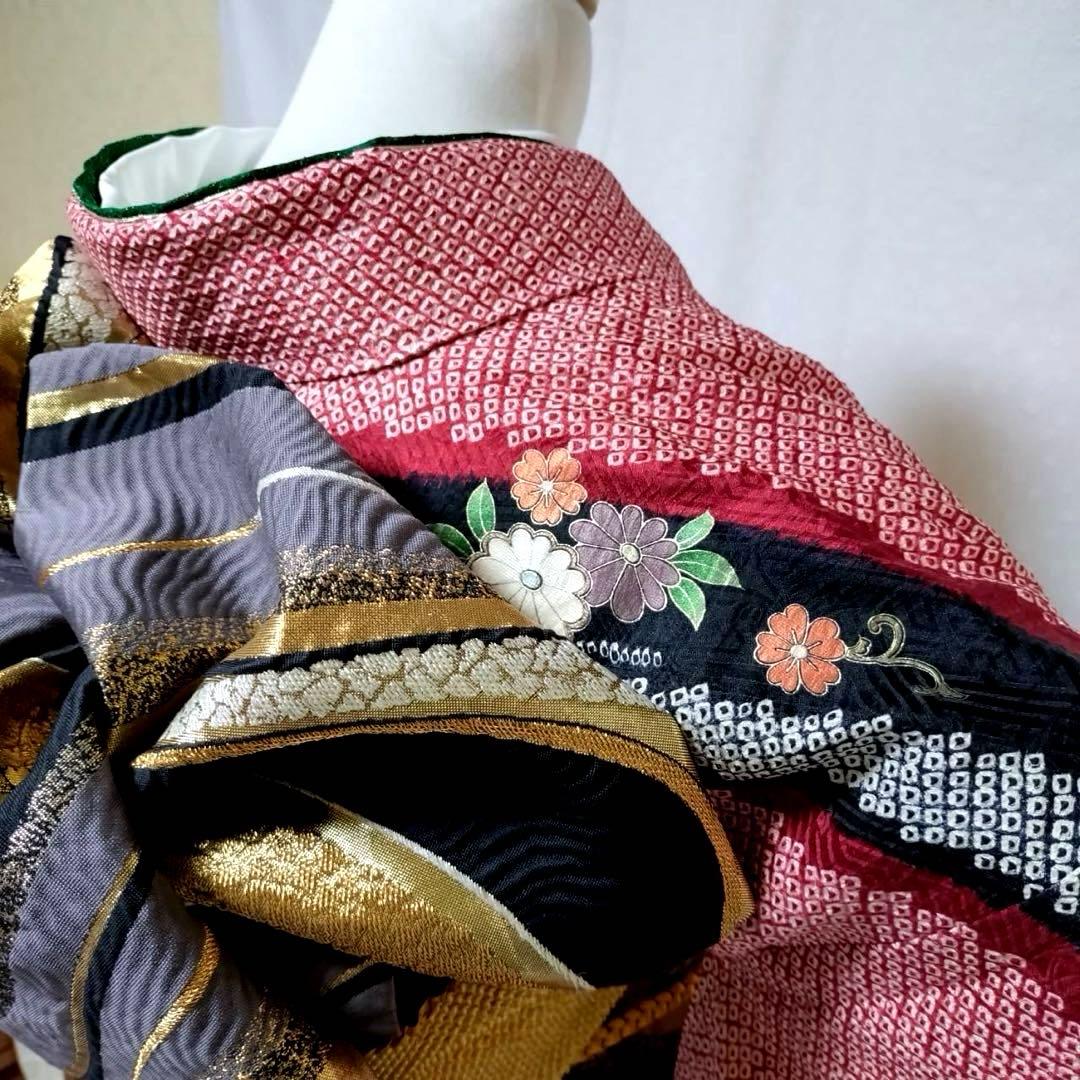 豪華　絞り振袖、長襦袢、半襟、重ね衿　18ー12