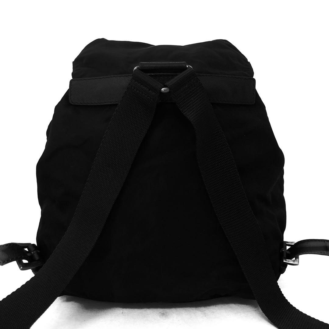 美品　プラダ　PRADA リュック　バックパック　ナイロン　レザー　ブラック　黒