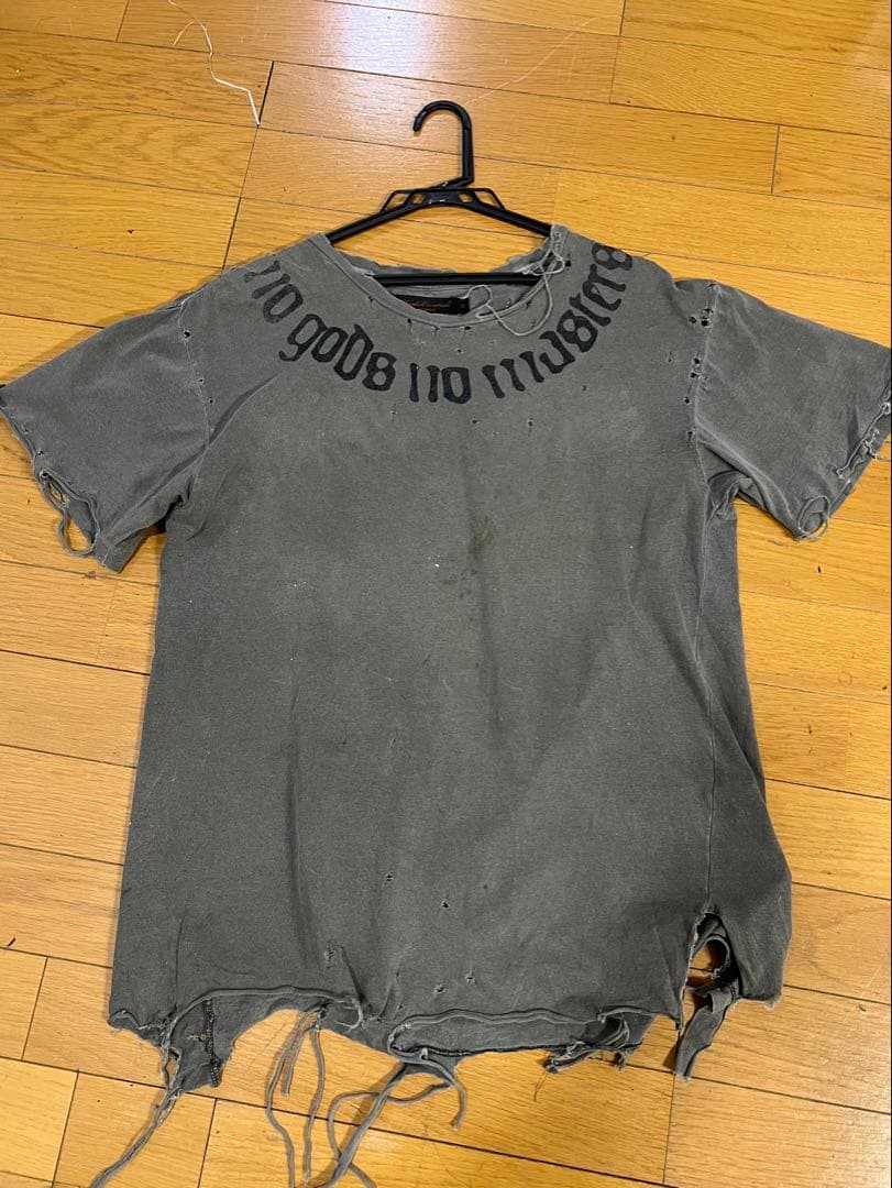 S*g様 アンダーカバーダメージ加工 Tシャツ ダークグレー