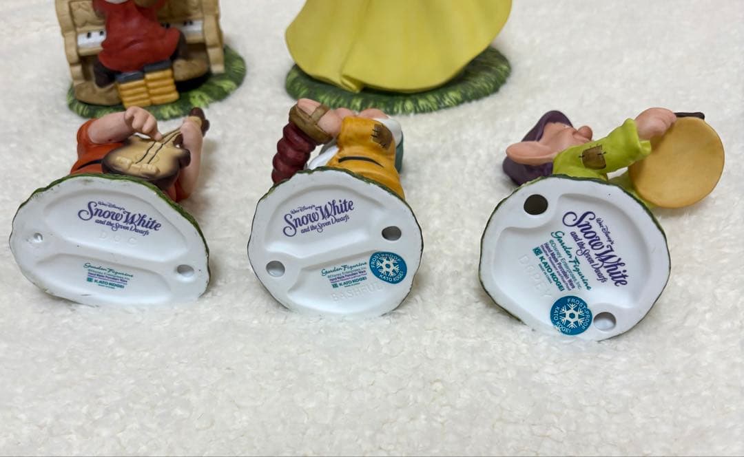 希少】 白雪姫 7人の小人 加藤工芸 陶器 置物 ガーデンオーナメント