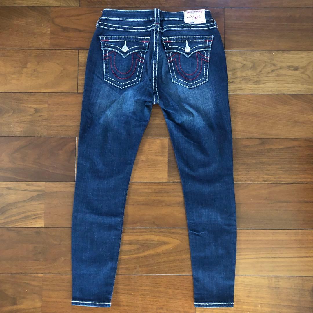 【美品】TRUE RELIGION SKNNY 極太白ステッチ W31