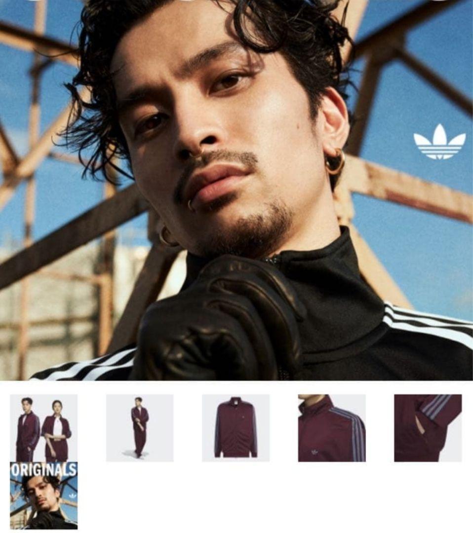 超希少★adidasベッケンバウアートラックジャケットマルーン紫青L相当
