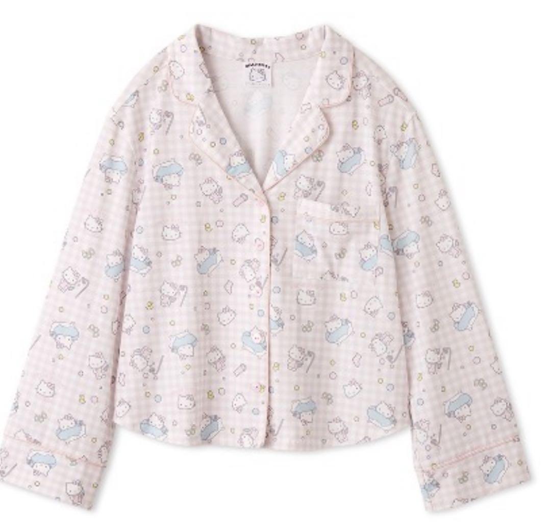 【新品】スナイデルホーム　キティ総柄　パジャマ上下　シャツパンツ　ピンク