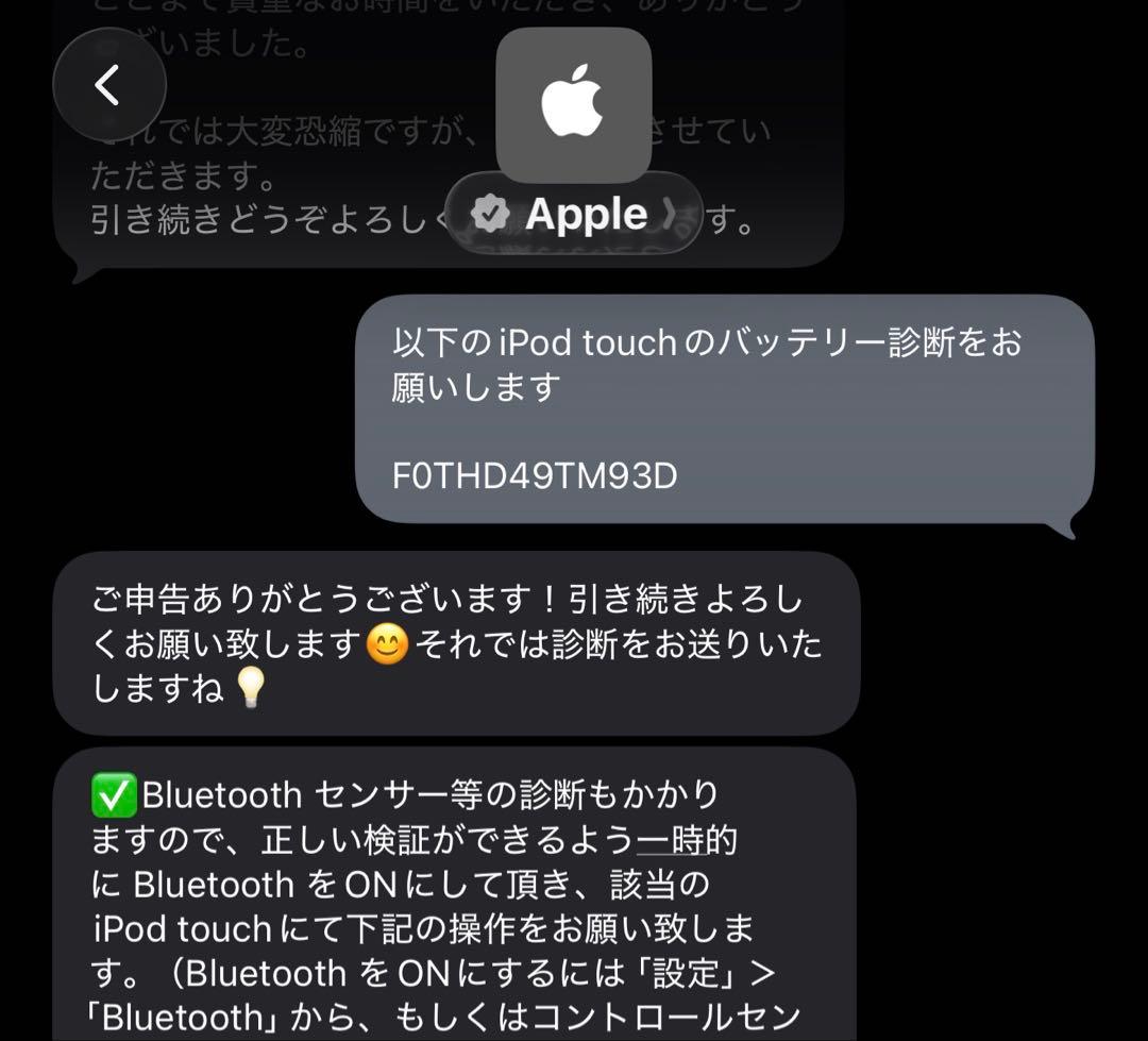 【即日発送】【美品】【動作確認済】iPod Touch 第7世代