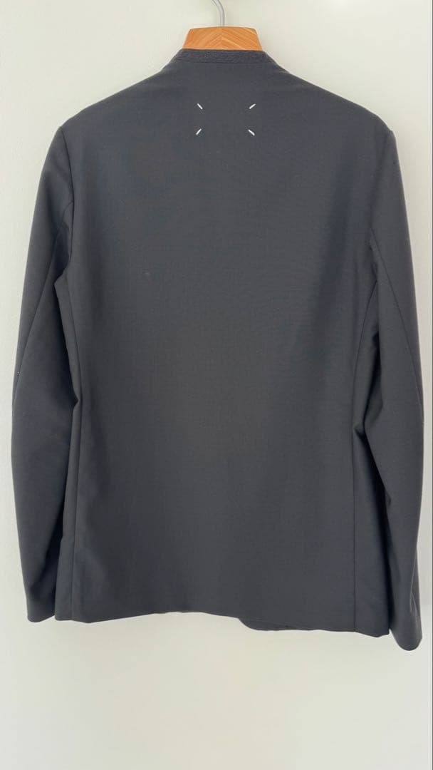 19ssメゾンマルジェラウールノーカラージャケットsize44ブラック