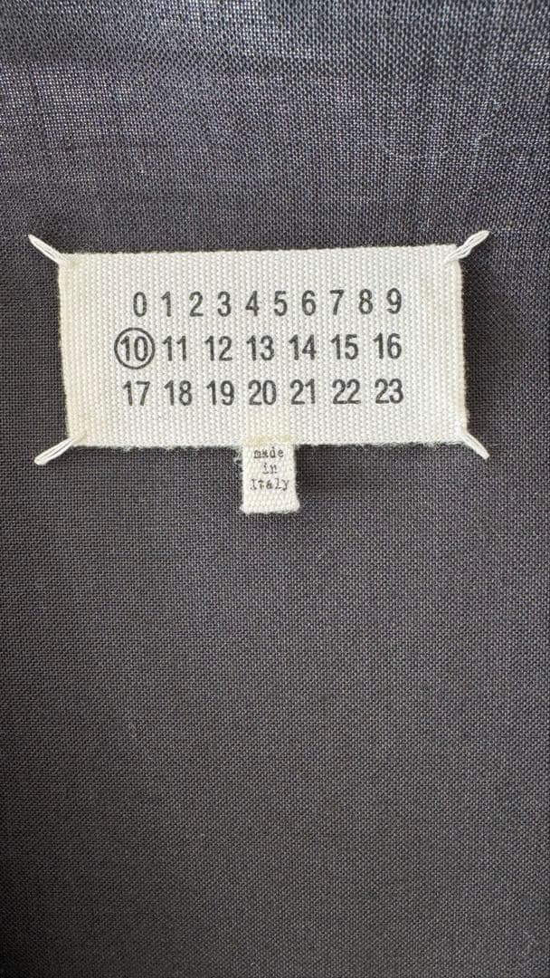 19ssメゾンマルジェラウールノーカラージャケットsize44ブラック