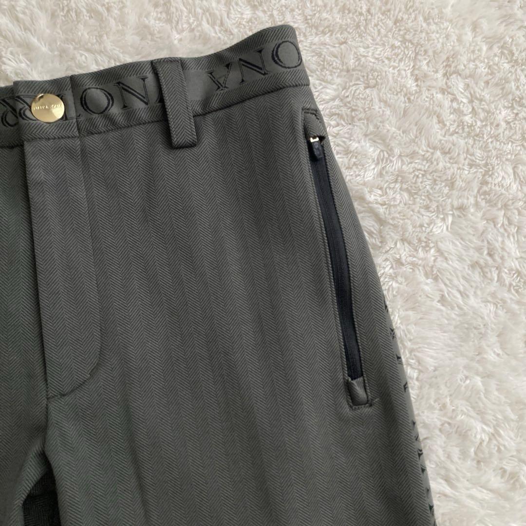 美品！MARK&LONAマークアンドロナ　サイドロゴ　ストレッチパンツ　46