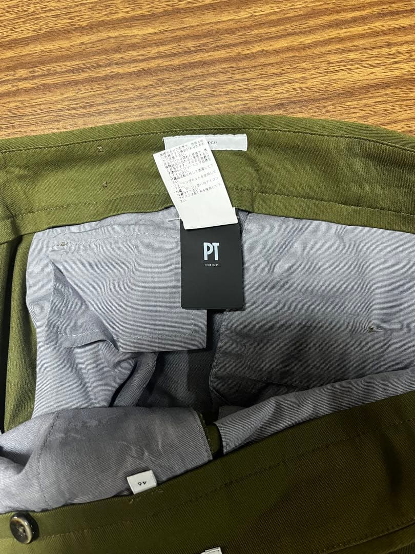 PT TORINO 2プリーツ サイドアジャスター コットンスラックス 46