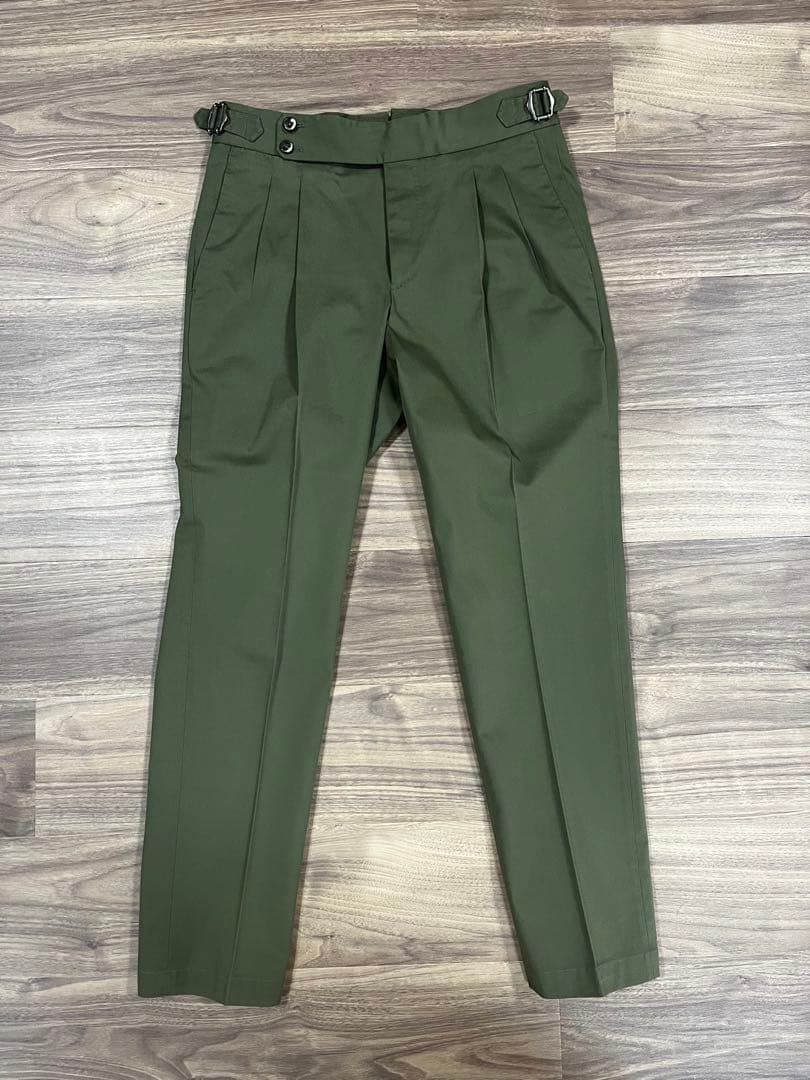 PT TORINO 2プリーツ サイドアジャスター コットンスラックス 46