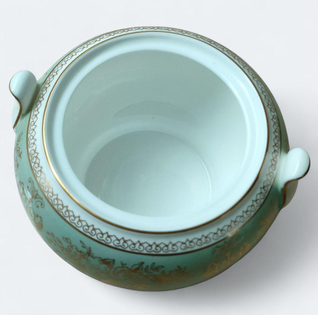 【ウェッジウッド】コロンビア カップ&ソーサー5客＆ティーポット他 黒壺 美品