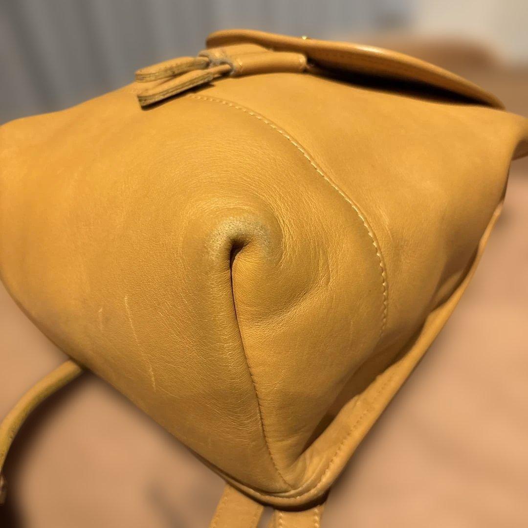 美品 オールドコーチ COACH イエロー系 レザー リュック