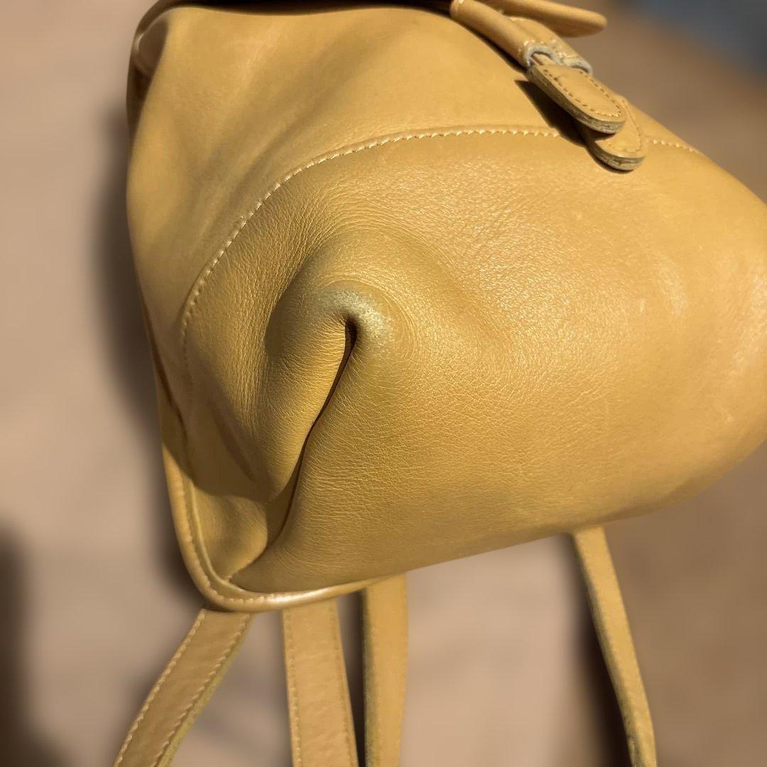 美品 オールドコーチ COACH イエロー系 レザー リュック