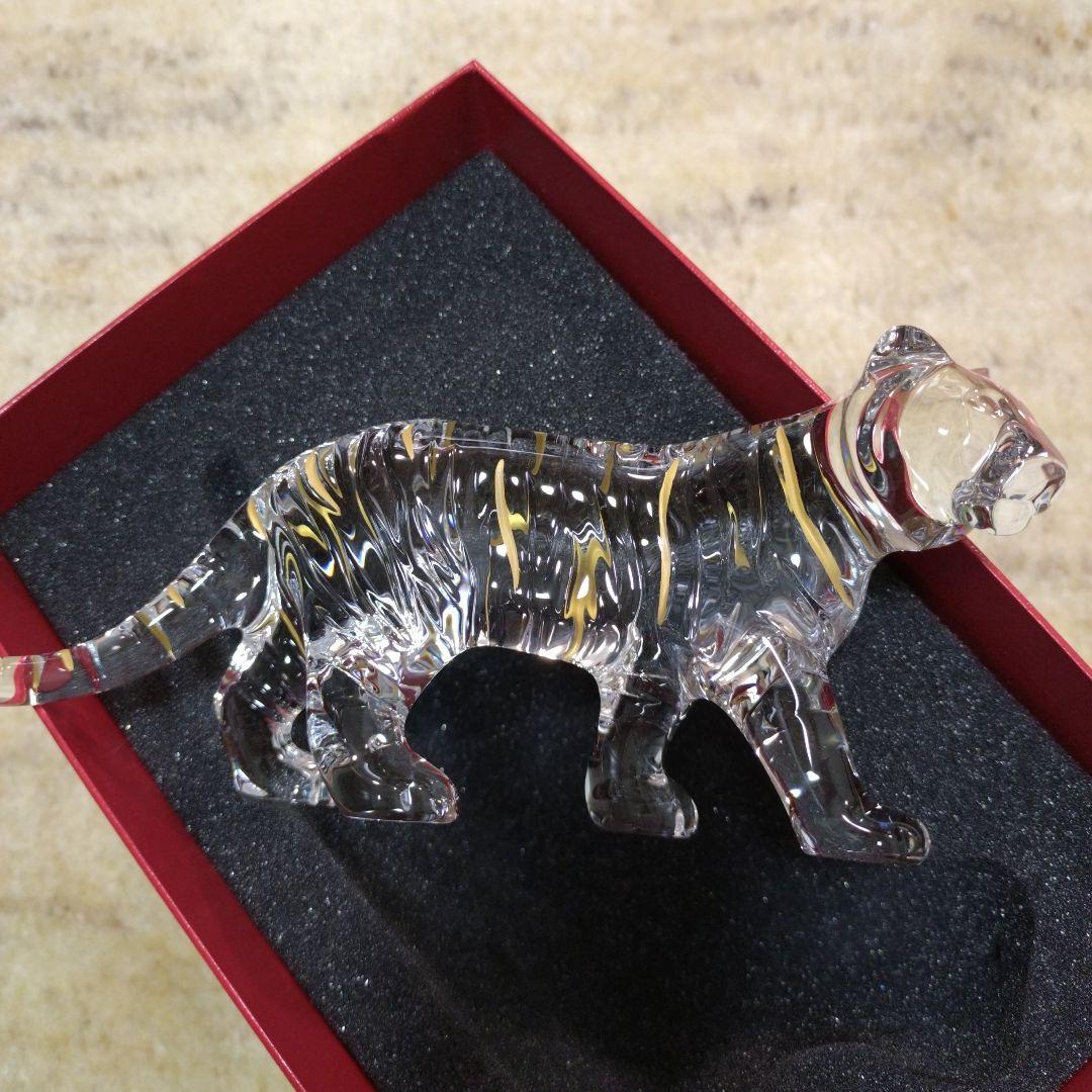 【美品】Baccaratバカラ　干支クリスタルガラス 虎 置物