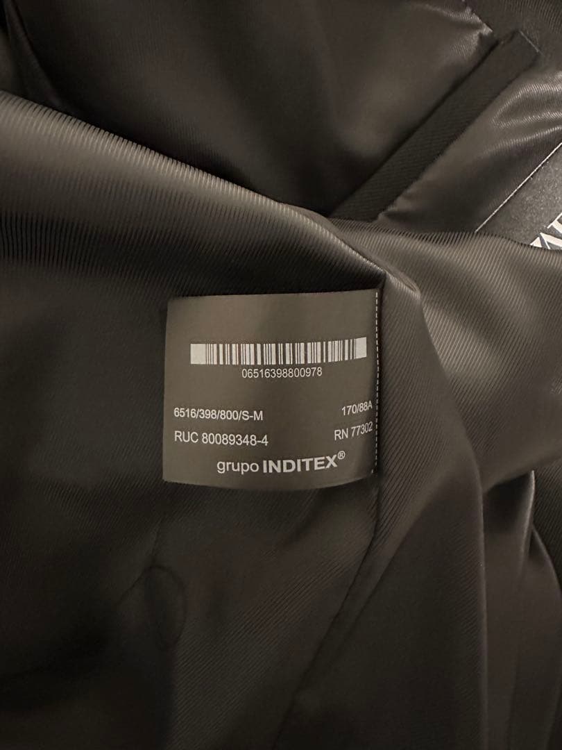 【定価3.2万円】 ZARA ダブルブレスト チェスターコート ブラック S-M