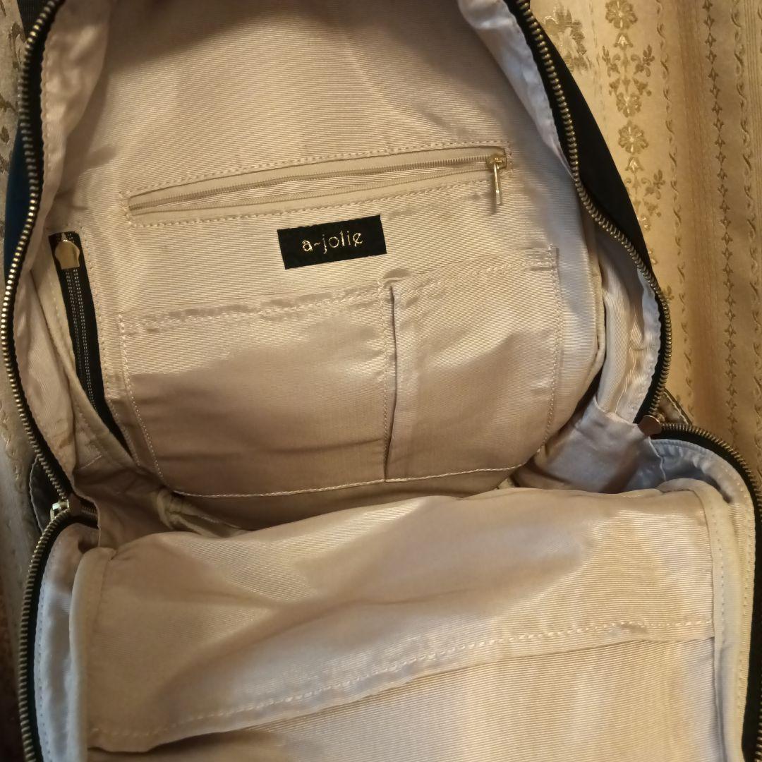 アジョリー　a-jolie パール付き黒リュック