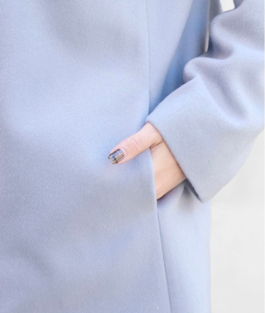 【美品】ストロベリーフィールズ　ウールビーバーコート　ピンク　ウール100%軽い