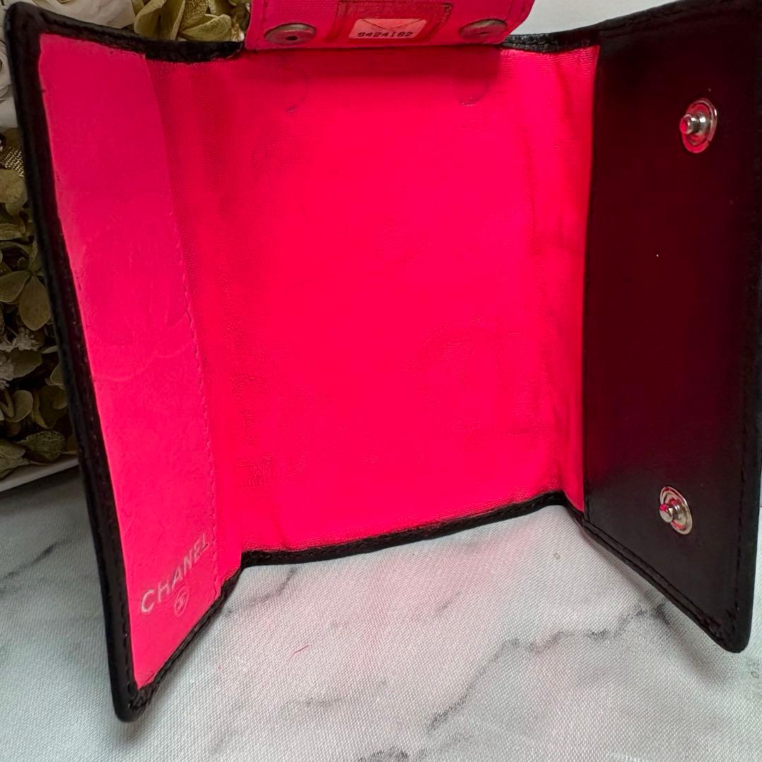 ♡4.6万→1.9万♡シャネル 6連キーケース カンボン ラムスキン 美品