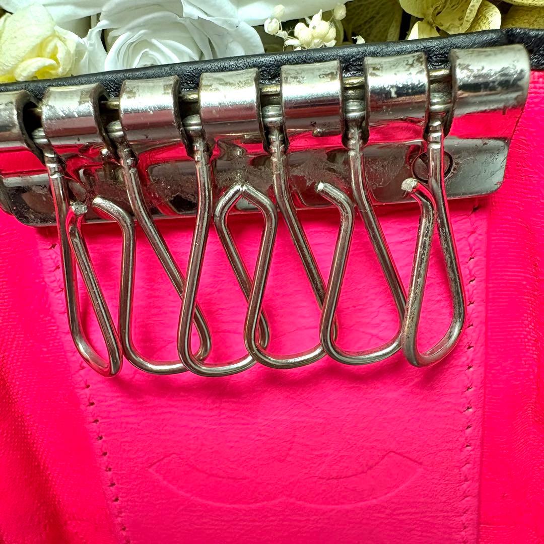 ♡4.6万→1.9万♡シャネル 6連キーケース カンボン ラムスキン 美品