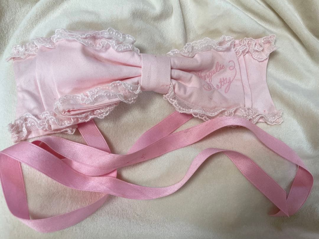 値下！Angelic Pretty ピンク Dollyヒロインリボンヘッドドレス - メルカリ