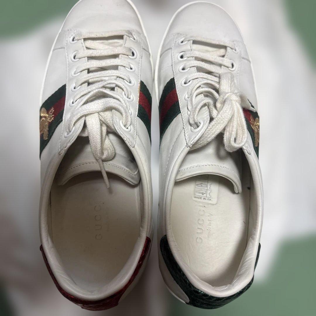 Gucci ホワイトレザー スニーカー