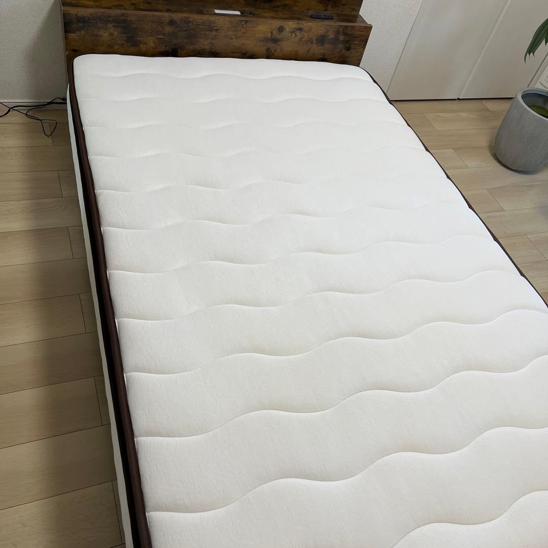 木製セミダブルベッドフレーム ダークブラウン