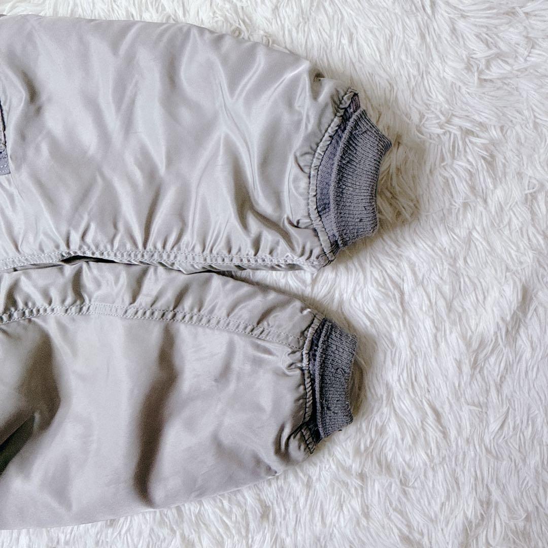 【USA製】アルファ MA-1 フライトジャケット シルバー Lサイズ　中綿