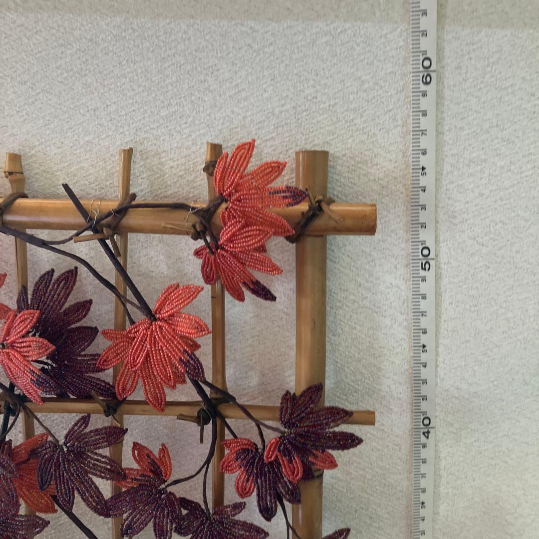 ビーズフラワー　紅葉