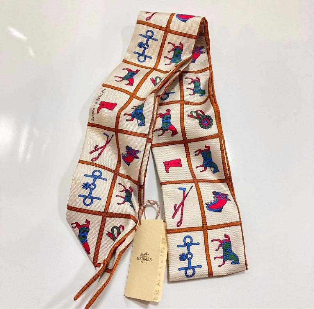 【新品】エルメス HERMES ツイリー スカーフ 馬着
