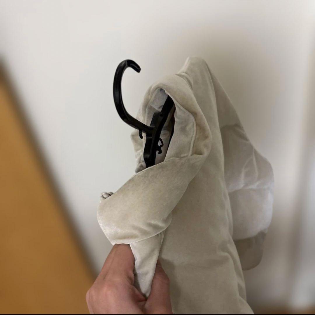 Dime VELVET QUILTED PUFFER ダウン beige