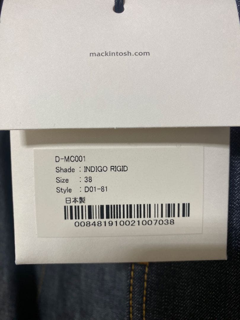 MACKINTOSH インディゴリジッドデニムコート 38