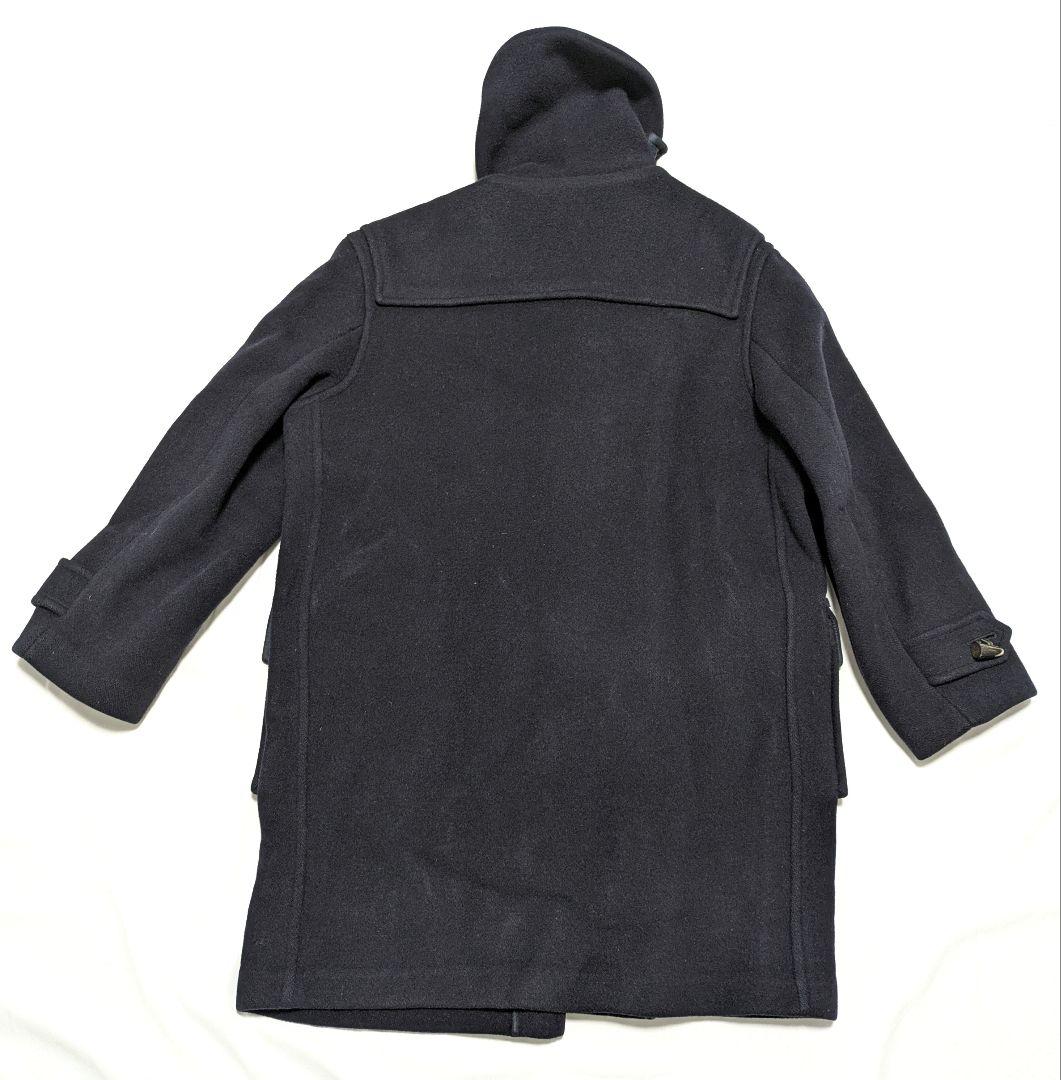 90s 英国製 バーバリー ダッフルコート ネイビー ウール ノバチェック XL