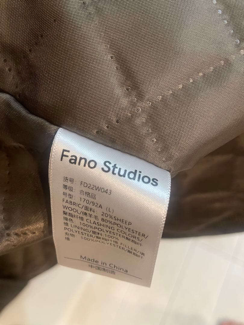 ＊M＊ へリンボーン柄 ステンカラーコート L