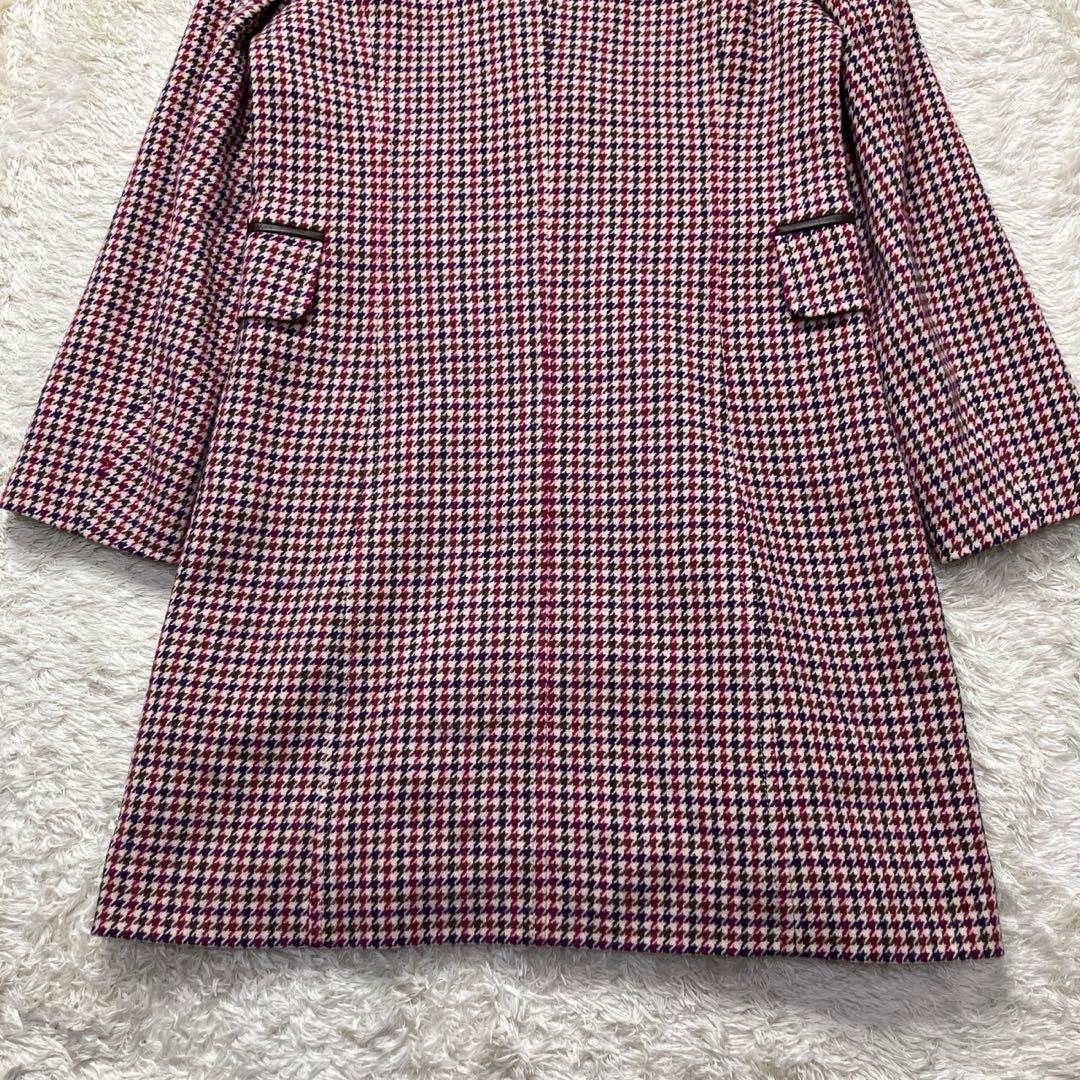 新品タグ付　アクアスキュータム　千鳥柄　ロングコート　定価115500円　10