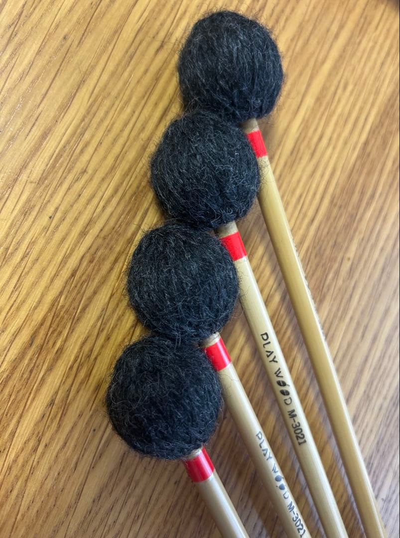 【ほぼ未使用】PLAY WOOD M3021 マリンバマレット 菅原淳モデル4本