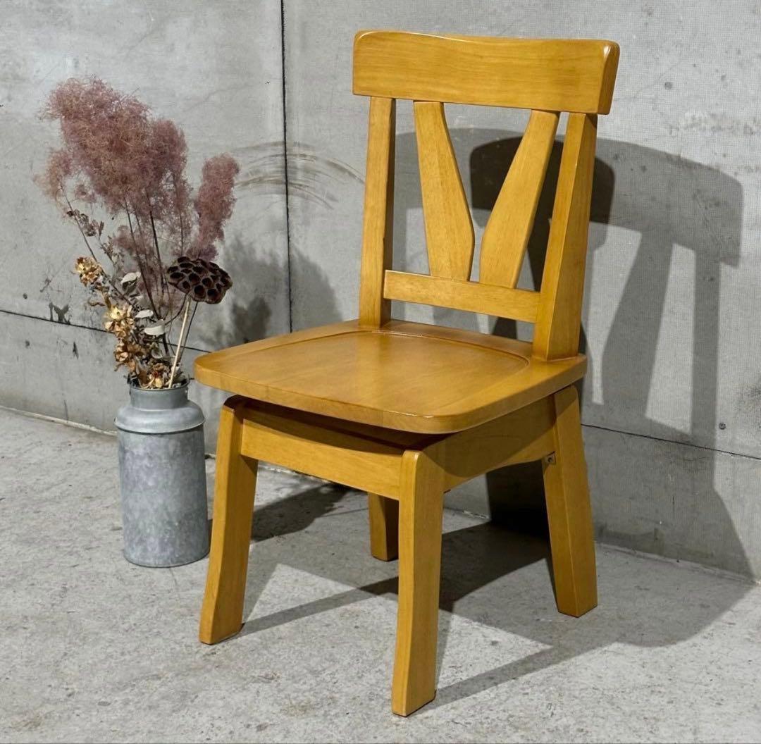 ✿木製✿ 回転式椅子　チェア　ダイニングチェア　回転椅子　送料無料　重量感