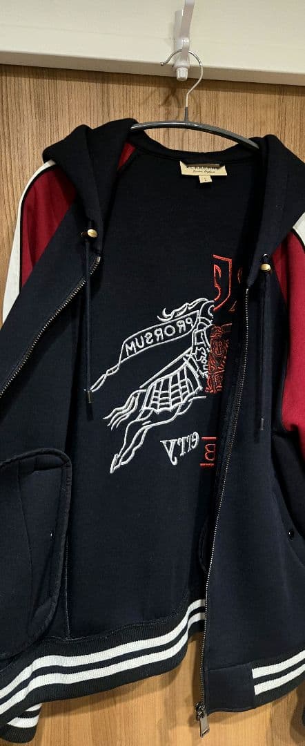 超希少品 BurberryLondon 総刺繍ホースロゴ パーカー