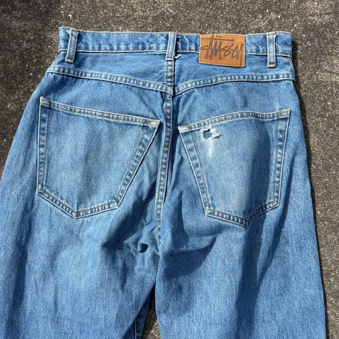 90s archive old stussy denim pants USA製