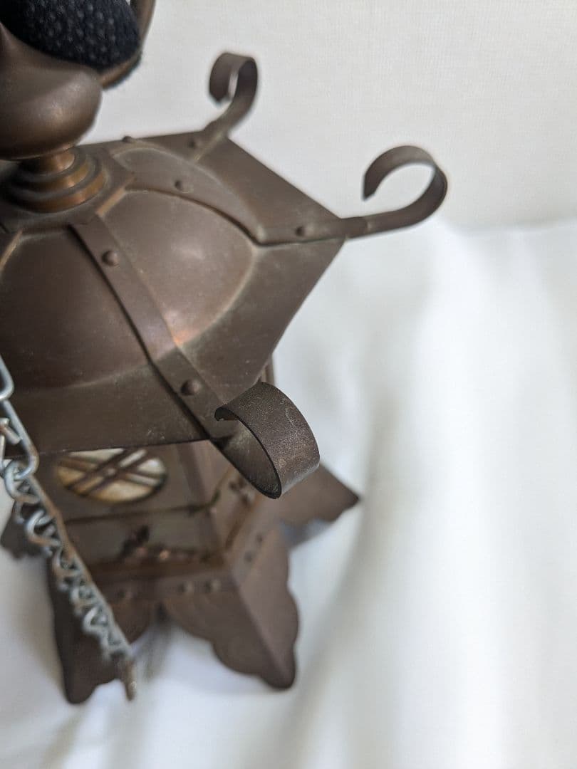 銅製 鹿 吊るし 灯篭 小 アンティーク ヴィンテージ